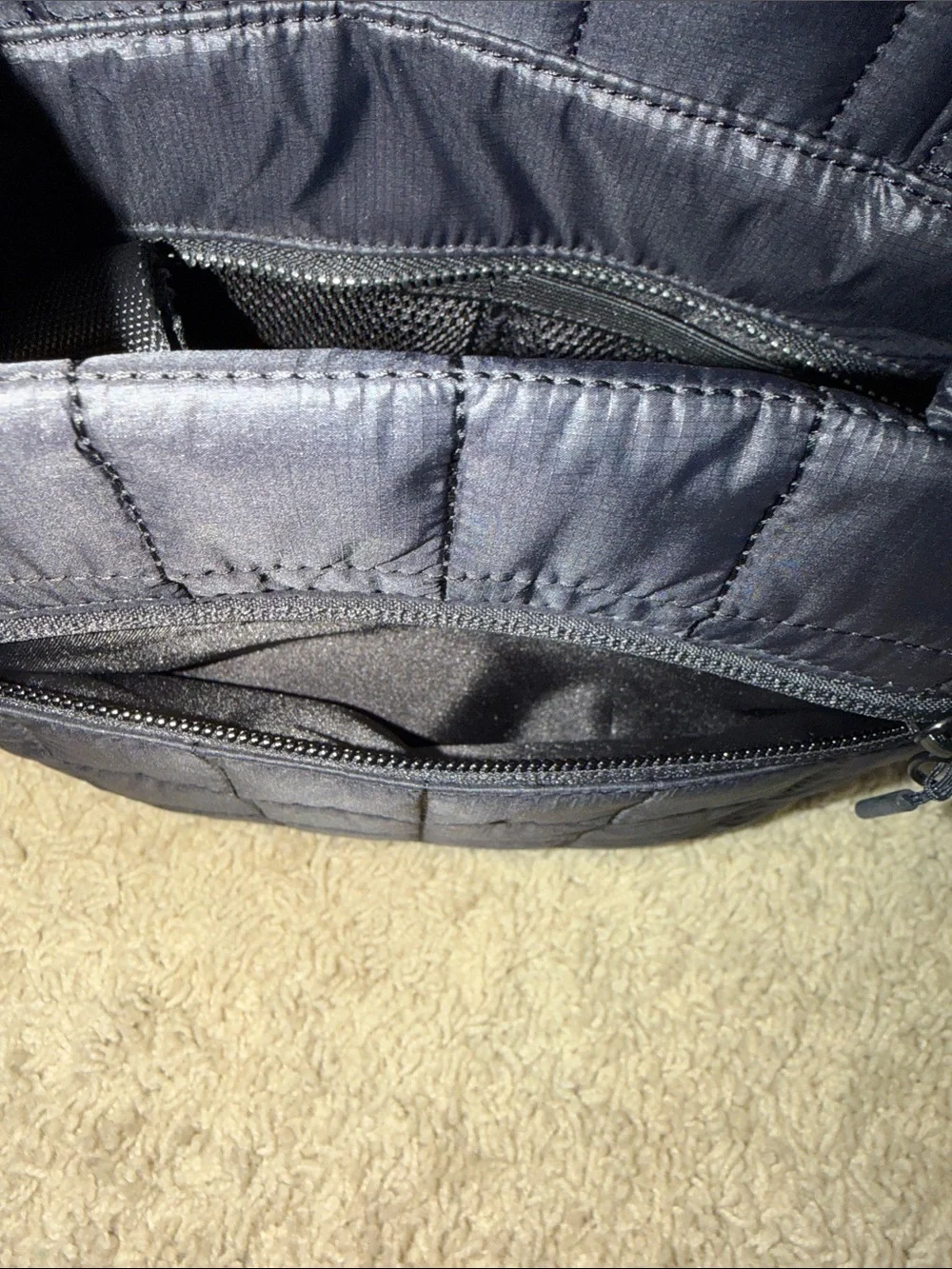 lululemon athletica Quilted Black Puffer Tote